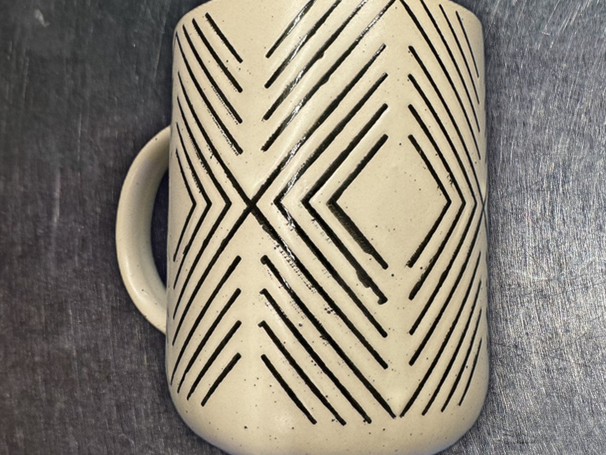 Royal Norfolk Geometric Embossed Line Mug: 82 ppm lead by XRF