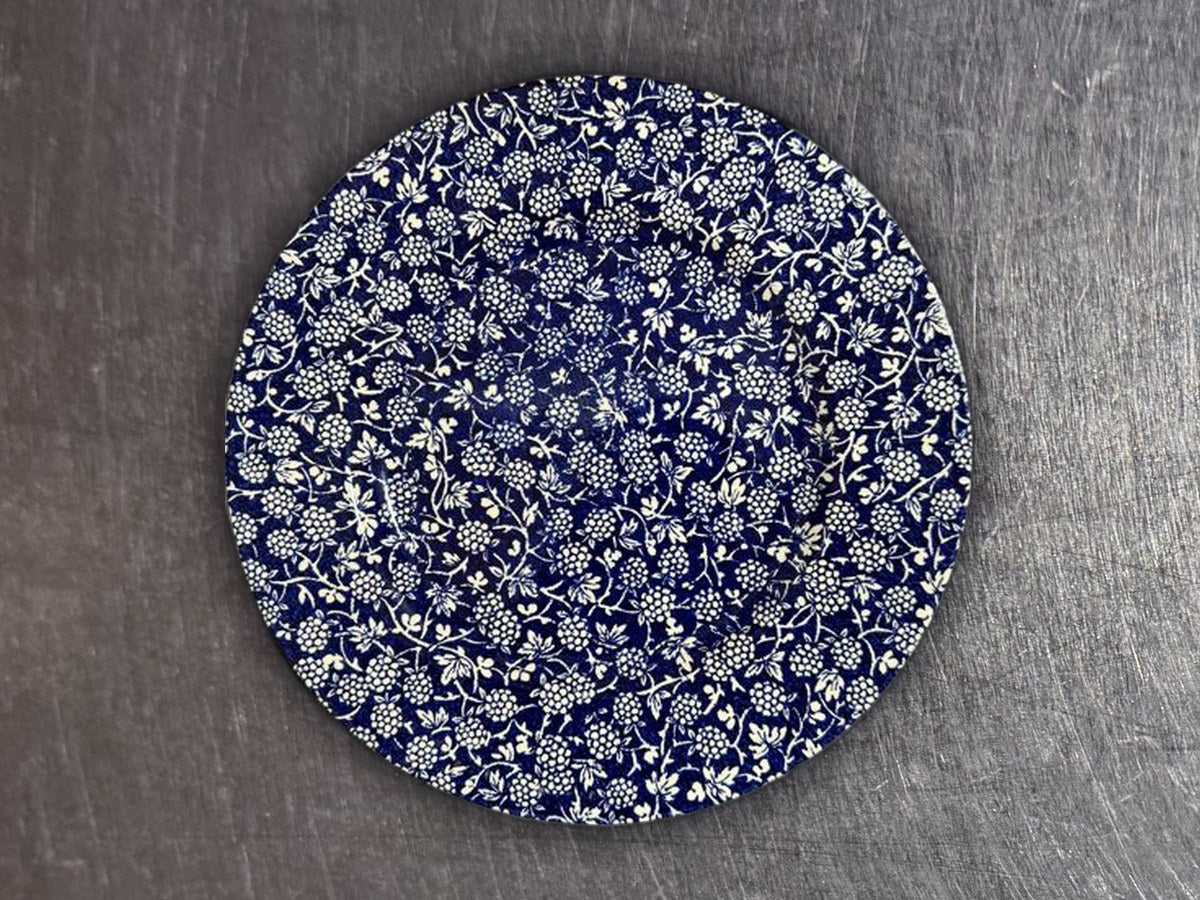Royal stafford queen calico cobalt blue & white floral dish