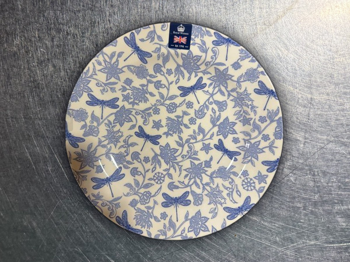 Royal wessex blue white dragon fly dish