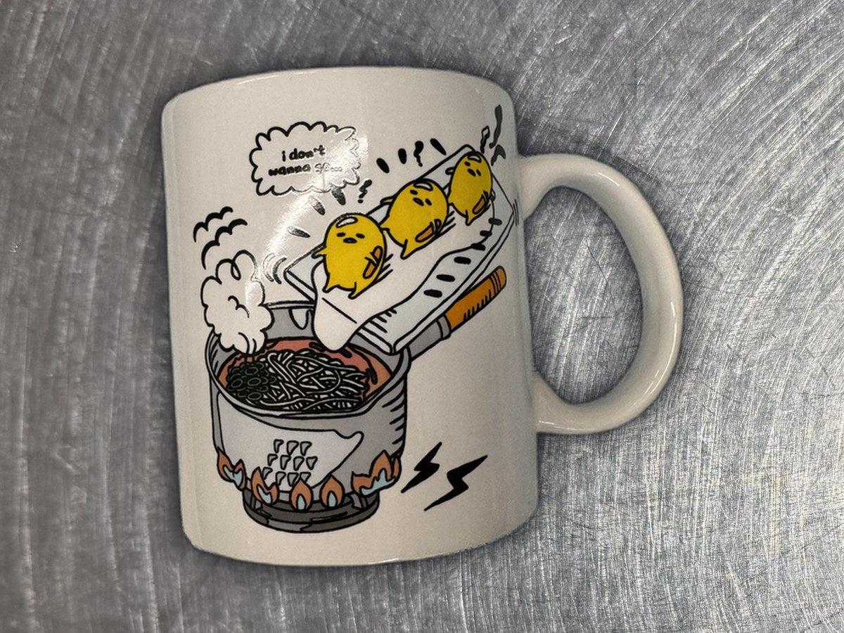 Sanrio Silver Buffalo LLC Hello Kitty Gudetama Mug: 439 ppm lead by XRF