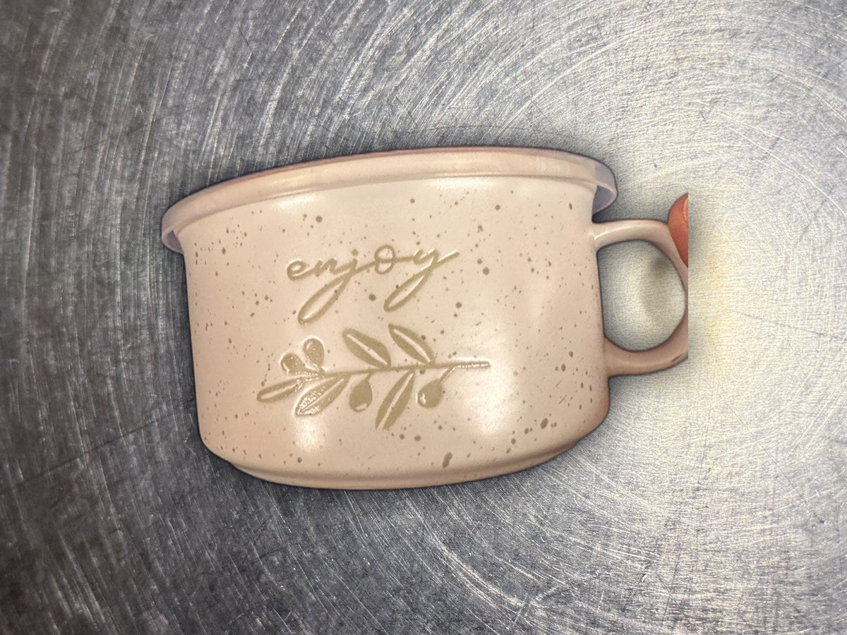 Souper Mug Boston Warehouse Enjoy with Lid Mug: 523 ppm lead by XRF