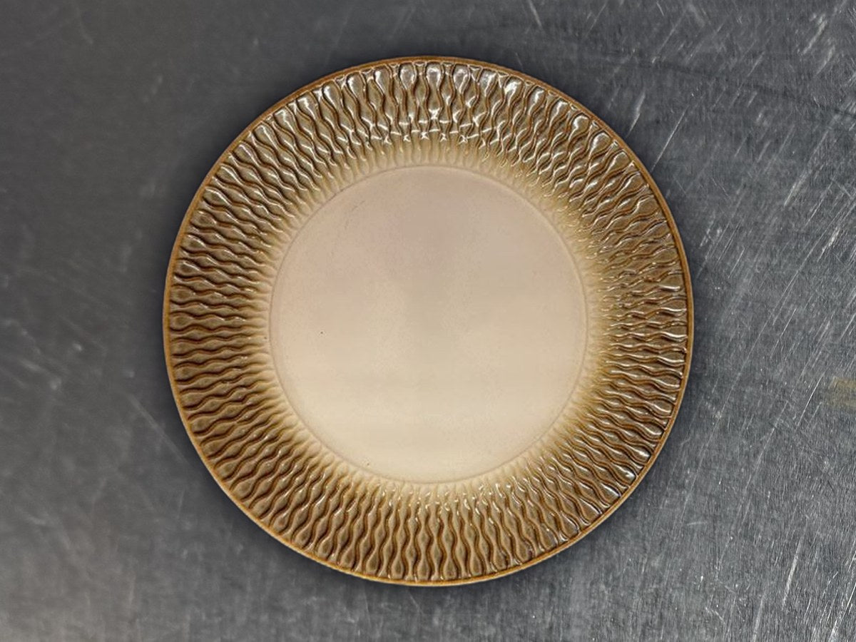 Stone Ware Food Network Pattern Clear Gold Dish: 596 ppm lead by XRF