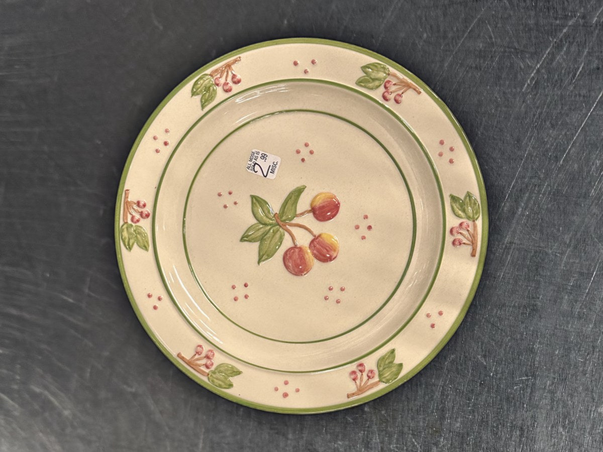 Stoneware with Raised Cherries Dish