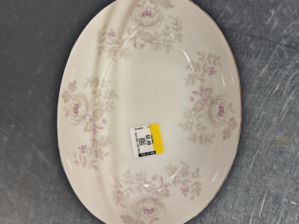 Summit Fine China Floral Oval Dish: no lead detected by XRF