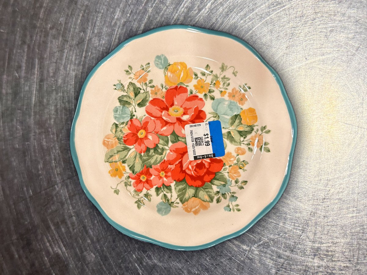 The Pioneer Woman Floral Dish: 6,096 ppm lead by XRF