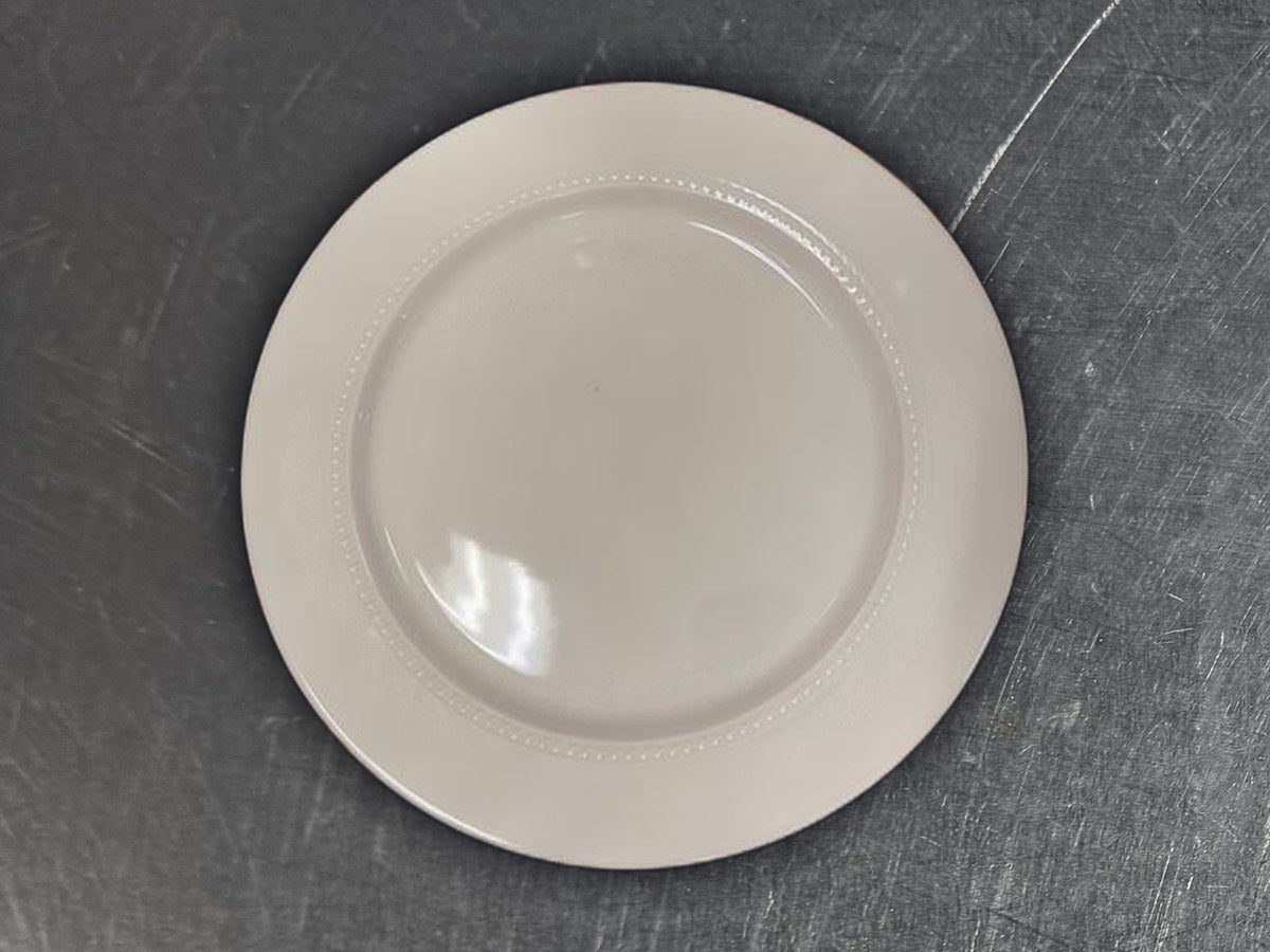 Threshold round bead white dish