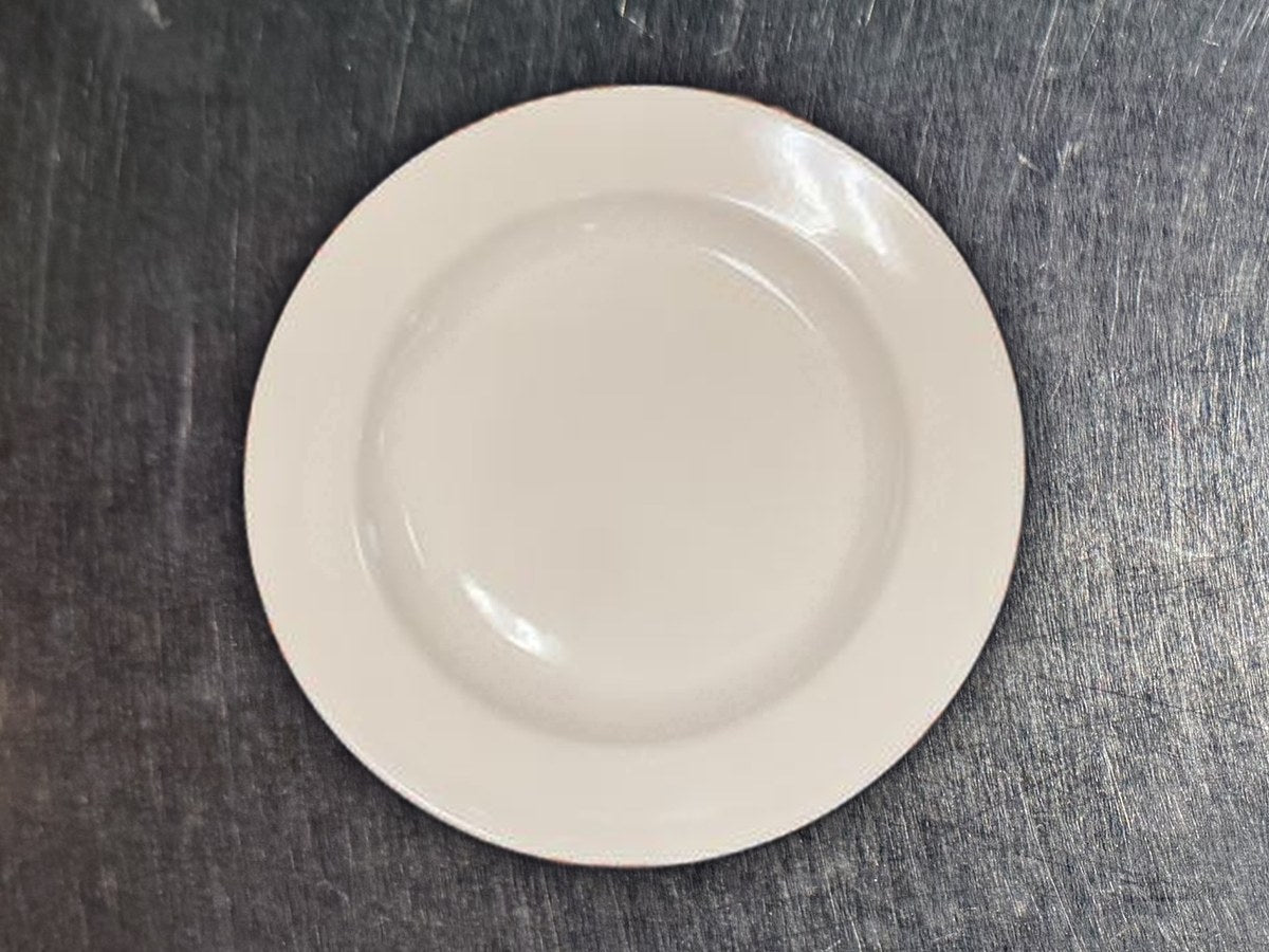 Threshold round rim white dish