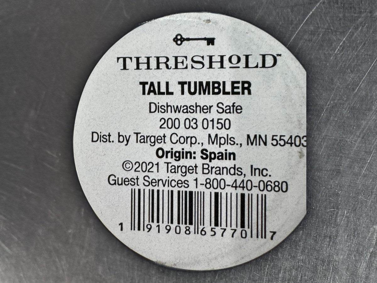 Threshold Tall Tumbler Glass: 131 ppm lead by XRF