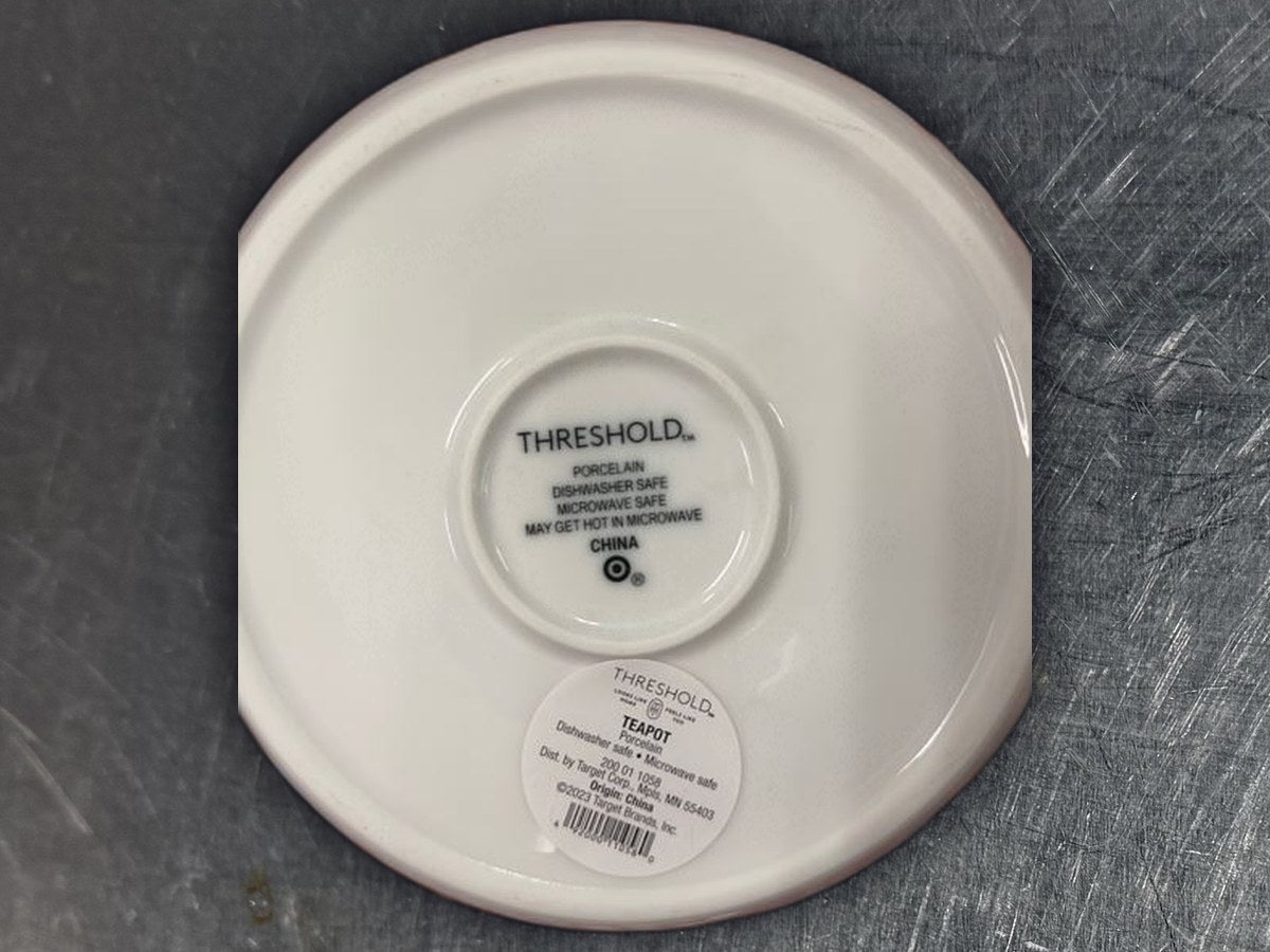 Threshold white teapot