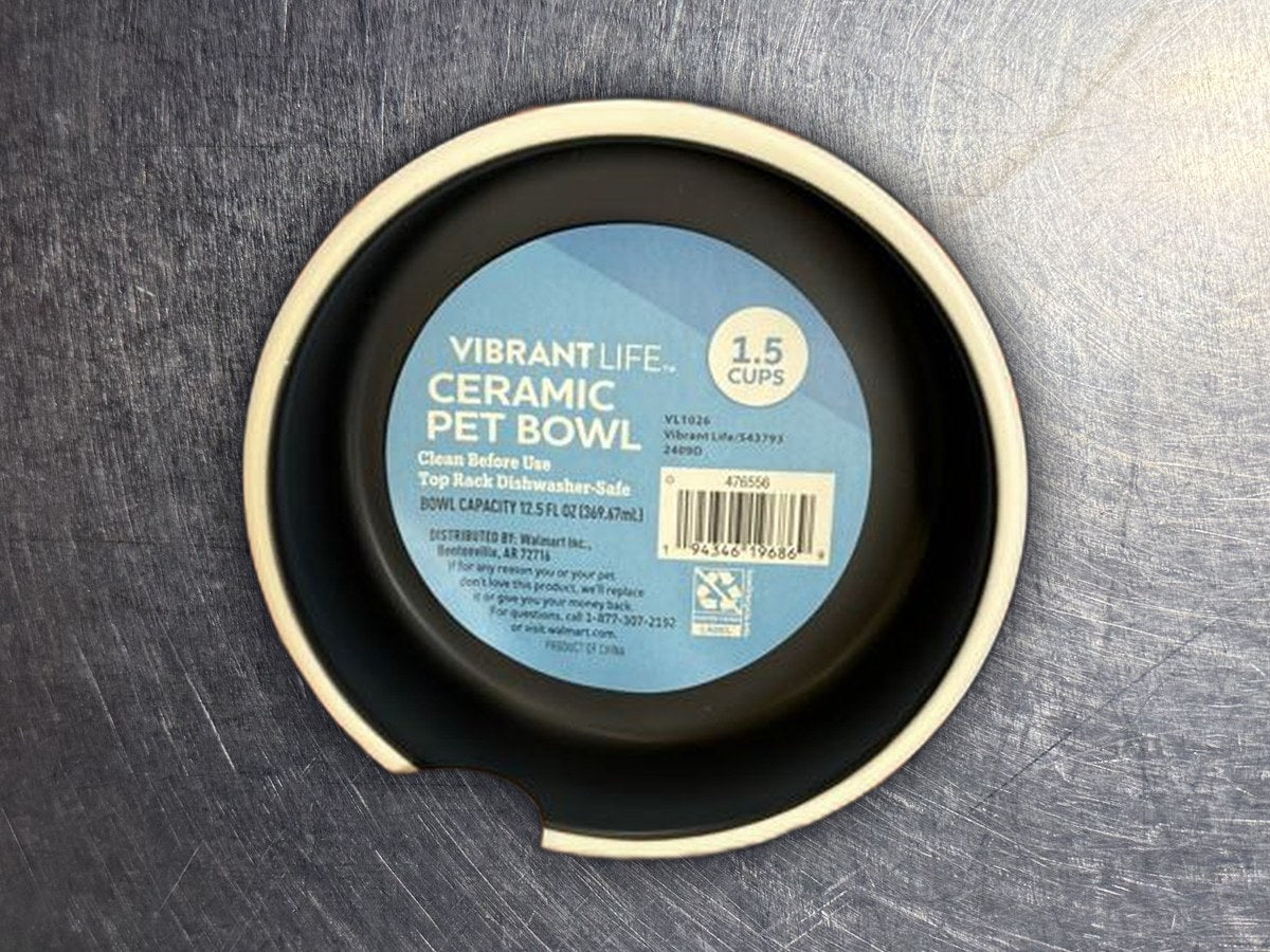 Vibrant life white pet bowl