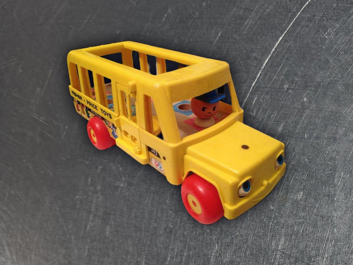 Vintage 1970s Fisher Price School Bus Toy: 90 ppm lead by XRF