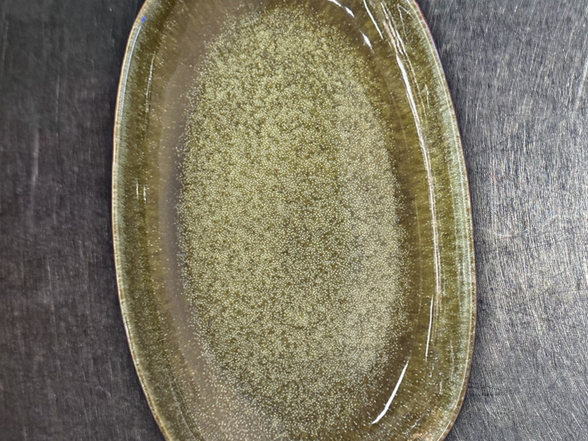 Williams Sonoma Dark Green Serving Platters: 818 ppm lead by XRF