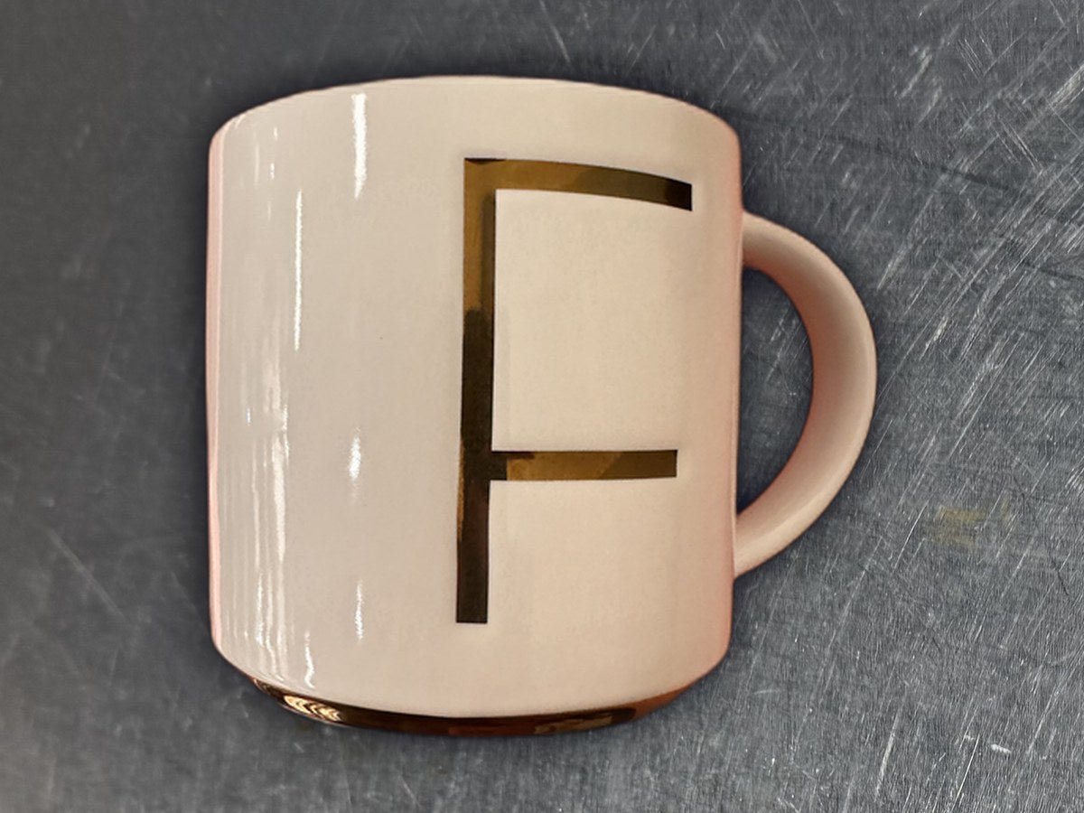 Williams Sonoma Letter F Coffee Mug: 57 ppm lead by XRF