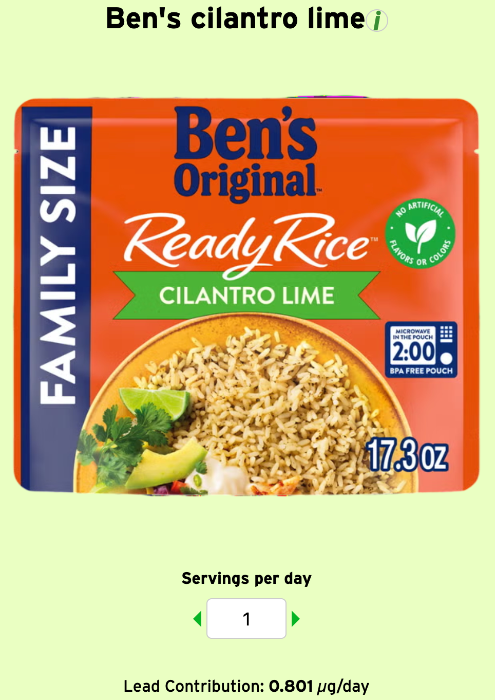 Ben's Original Cilantro Lime Ready Rice