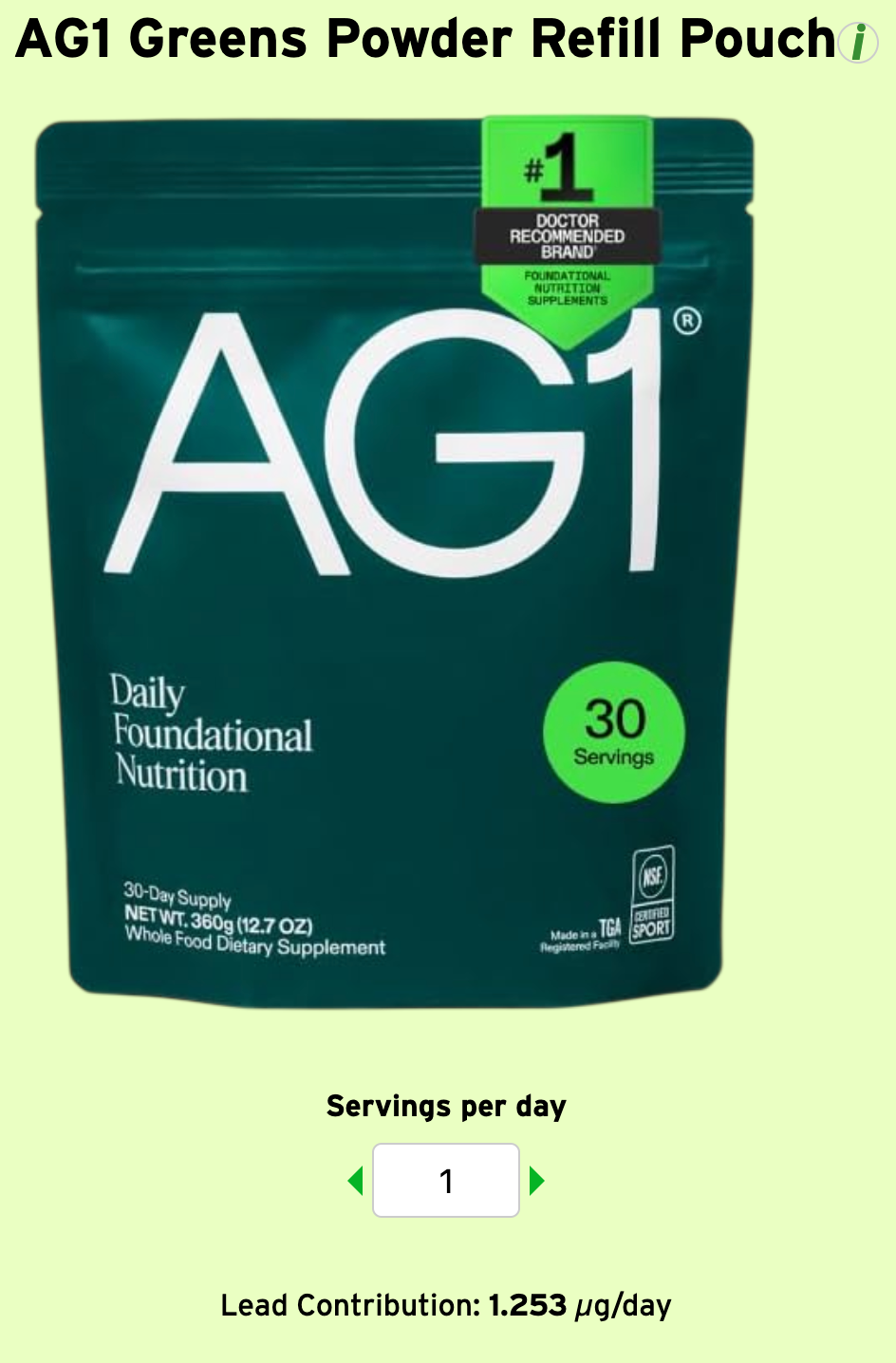 AG1 Greens Powder
